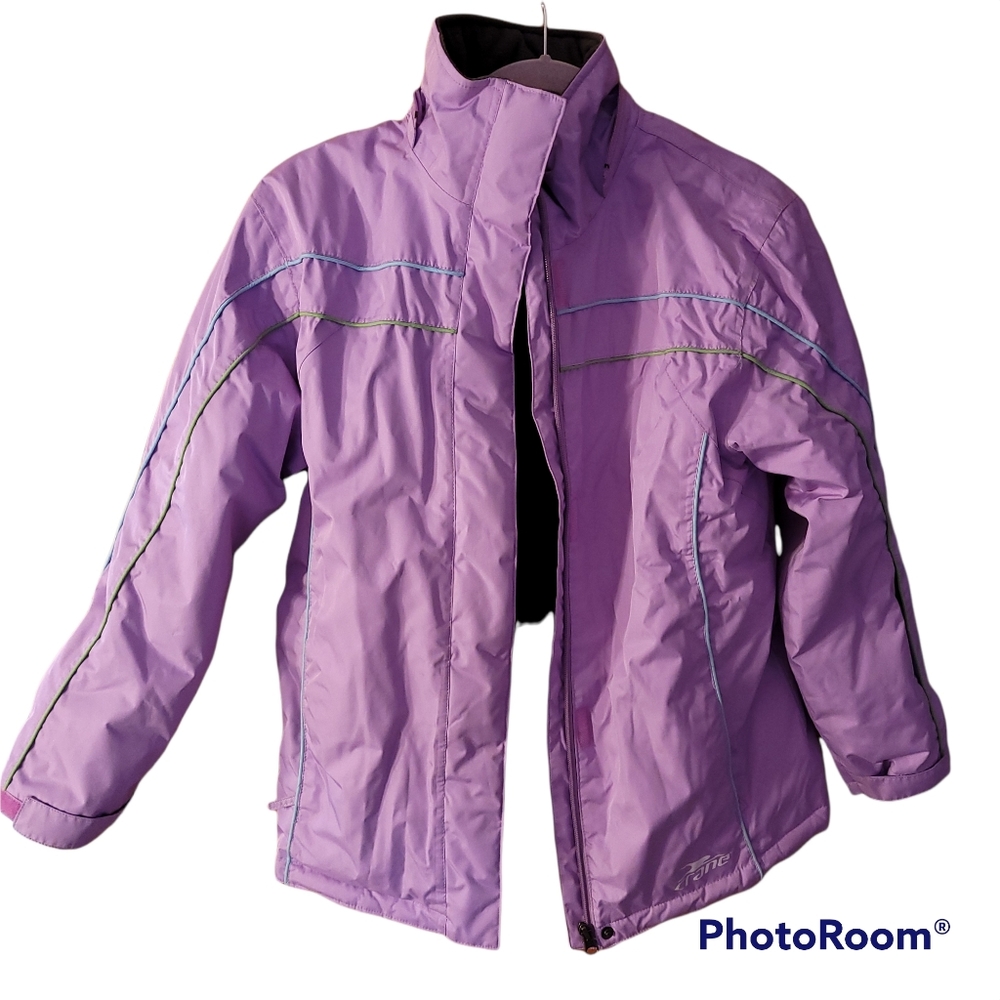 Crane Winter Jacket Coat Girls 11-12 Lilac Logo Warm